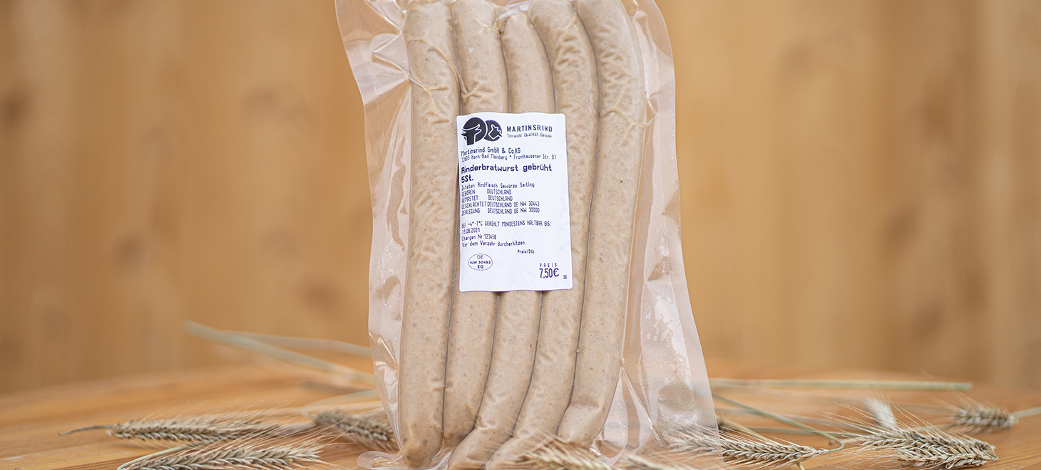 Rinderbratwurst gebrüht Rinderbratwurst gebrüht